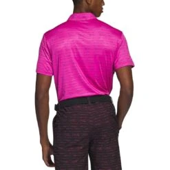 Adidas Stripe Zipper Polo 9 Adidas Stripe Zipper Polo -Callaway Golf Shop adidas 2023 stripe zipper polo lucid fuchsia back itempicture