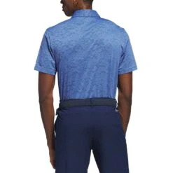 Adidas Textured Jacquard Polo -Callaway Golf Shop adidas 2023 textured jacquard polo blue fusion back itempicture