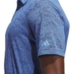 Adidas Textured Jacquard Polo -Callaway Golf Shop adidas 2023 textured jacquard polo blue fusion detail1 itempicture