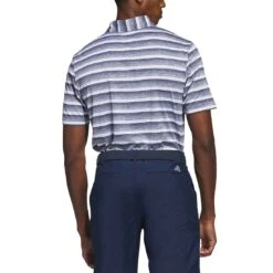 Adidas 2-Color Stripe Polo -Callaway Golf Shop adidas 2023 two color stripe polo collegiate navy white back itempicture