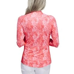 Adidas Women's Essentials Long Sleeve Printed Mock Polo 11 Adidas Women's Essentials Long Sleeve Printed Mock Polo -Callaway Golf Shop adidas 2023 womens essentials long sleeve printed mock polo bight red back itempicture