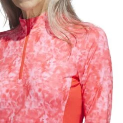 Adidas Women's Essentials Long Sleeve Printed Mock Polo 12 Adidas Women's Essentials Long Sleeve Printed Mock Polo -Callaway Golf Shop adidas 2023 womens essentials long sleeve printed mock polo bight red detail1 itempicture