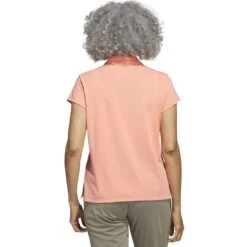 Adidas 2023 Women's Go-To Heathered Polo 9 Adidas 2023 Women's Go-To Heathered Polo -Callaway Golf Shop adidas 23 womens go to heathered polo coral fusion back itempicture