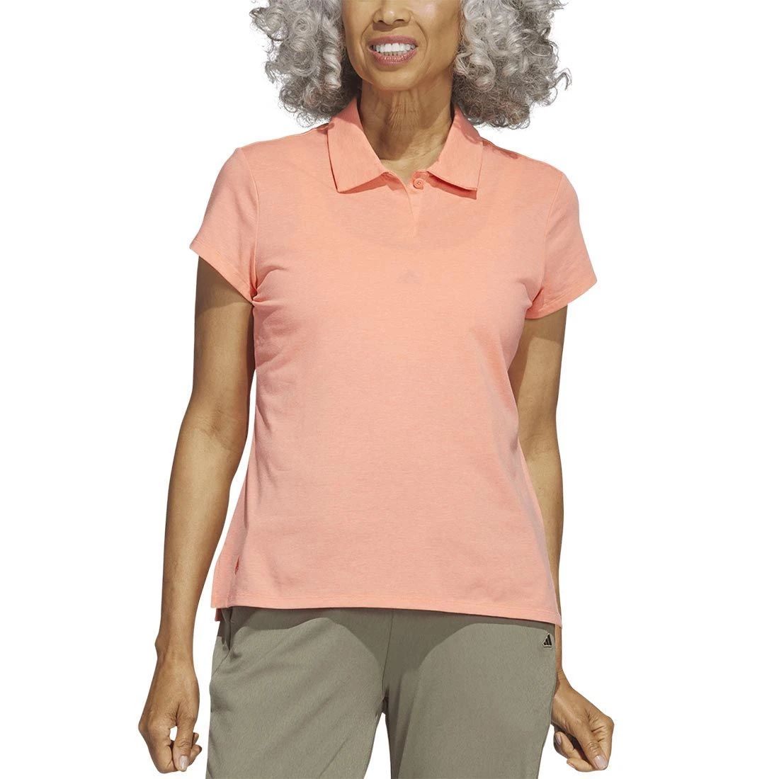 Adidas 2023 Women's Go-To Heathered Polo 3 Adidas 2023 Women's Go-To Heathered Polo - Image 3