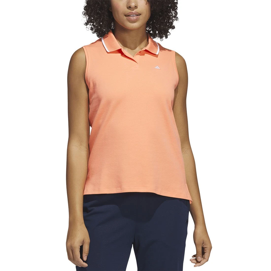 Adidas 2023 Women's Go-To Pique Sleeveless Polo 2 Adidas 2023 Women's Go-To Pique Sleeveless Polo - Image 2