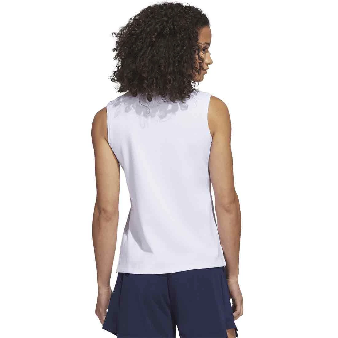 Adidas 2023 Women's Go-To Pique Sleeveless Polo 4 Adidas 2023 Women's Go-To Pique Sleeveless Polo - Image 4