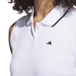 Adidas 2023 Women's Go-To Pique Sleeveless Polo 9 Adidas 2023 Women's Go-To Pique Sleeveless Polo -Callaway Golf Shop adidas 23 womens go to pique sleeveless polo white detail itempicture