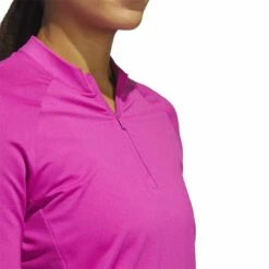Adidas Women's Ultimate365 Quarter Zip Long Sleeve Mock -Callaway Golf Shop adidas 23 womens ultimate365 quarter zip long sleeve mock lucid fuchsia detail1 itempicture