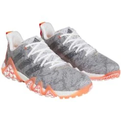 Adidas Codechaos 22 Golf Shoes White/Grey Six/Solar Red -Callaway Golf Shop adidas codechaos 22 golf shoes white grey six solar red front itempicture
