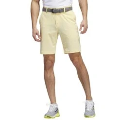 Adidas Crosshatch 9-Inch Shorts -Callaway Golf Shop adidas crosshatch 9 inch shorts almost yellow model front itempicture