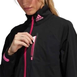 Adidas Women's RAIN.RDY Jacket -Callaway Golf Shop adidas fw22 womens rain rdy jacket black pocket detail itempicture