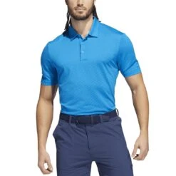 Adidas Ottoman Stripe Polo -Callaway Golf Shop adidas ottoman stripe polo blue rush semi mint rush model front itempicture