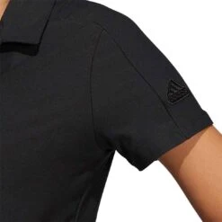 Adidas S21 Women's Go-To Short Sleeve Polo 9 Adidas S21 Women's Go-To Short Sleeve Polo -Callaway Golf Shop adidas s21 womens go to short sleeve polo black detail itempicture