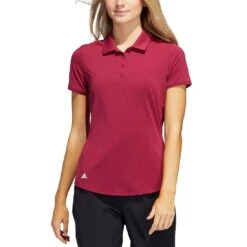 Adidas 2021 Women's Ultimate365 Solid Polo -Callaway Golf Shop adidas s21 womens ultimate365 solid short sleeve polo legacy burgundy itempicture