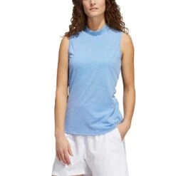 Adidas Women's Essential Sleeveless Polo -Callaway Golf Shop adidas ss22 womens essential sleeveless polo blue rush itempicture
