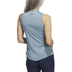 Adidas Women's Heathered Essentials Mock Sleeveless -Callaway Golf Shop adidas ss23 womens heathered essentials mock arctic fusion back itempicture