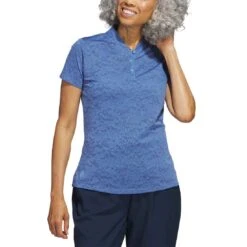 Adidas Women's Jacquard Polo -Callaway Golf Shop adidas ss23 womens jacquard polo blue fusion itempicture