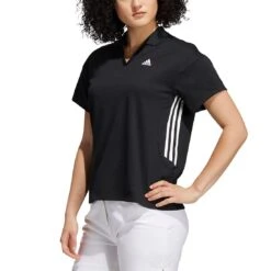 Adidas FW21 Women's 3-Stripe Polo -Callaway Golf Shop adidas womens fw21 3 stripe polo black itempicture