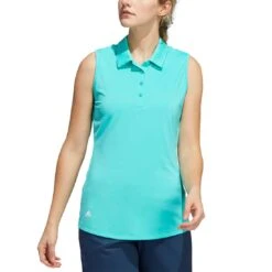 Adidas Women's Ultimate365 Solid Sleeveless Polo -Callaway Golf Shop adidas womens ultimate365 solid sleeveless polo semi mint rush model itempicture