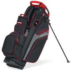 BagBoy Chiller Hybrid Stand Bag -Callaway Golf Shop bagboy 2024 chiller hybrid stand bag black charcoal red itempicture