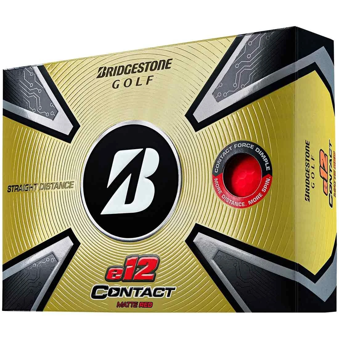 Bridgestone E12 Contact Matte Red Personalized Golf Balls 1 Bridgestone E12 Contact Matte Red Personalized Golf Balls