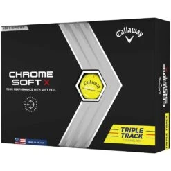 Callaway Chrome Soft X Triple Track Yellow Personalized Golf Balls