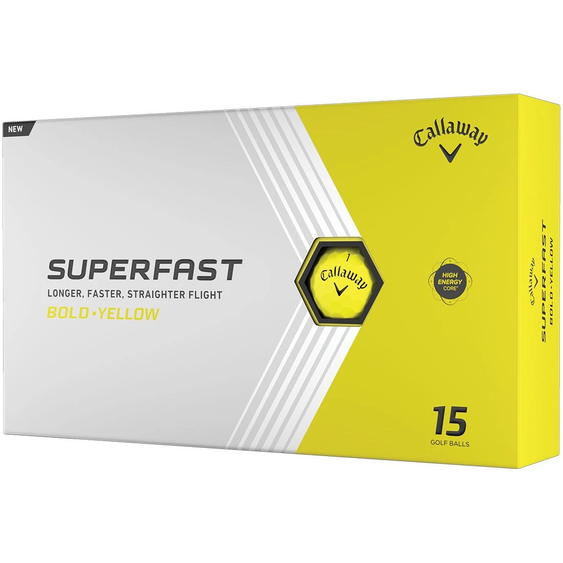 Callaway Superfast Bold Yellow 15-Pack Personalized Golf Balls 1 Callaway Superfast Bold Yellow 15-Pack Personalized Golf Balls
