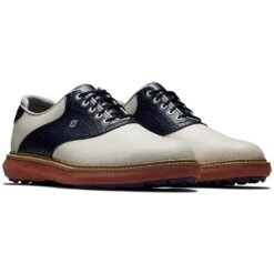 FootJoy Traditions SL Golf Shoes Cream/Navy -Callaway Golf Shop footjoy traditions sl golf shoes cream navy 57925 pair itempicture