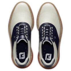 FootJoy Traditions SL Golf Shoes Cream/Navy -Callaway Golf Shop footjoy traditions sl golf shoes cream navy 57925 top itempicture