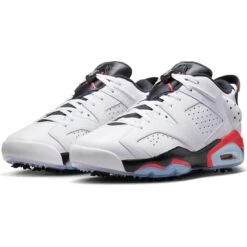 Nike Jordan Retro 6 G Golf Shoes White/Black/Infrared -Callaway Golf Shop nike air jordan retro 6 g golf shoes white black infrared pair itempicture