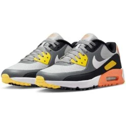 Nike Air Max 90 G Golf Shoes Smoke Grey/White/Black 9 Nike Air Max 90 G Golf Shoes Smoke Grey/White/Black -Callaway Golf Shop nike air max 90 g golf shoes smoke grey white black pair itempicture