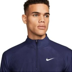 Nike Dri-FIT ADV Tour Pullover -Callaway Golf Shop nike dri fit adv tour pullover midnight navy white detail itempicture
