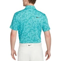 Nike Dri-FIT Tour Floral Polo 9 Nike Dri-FIT Tour Floral Polo -Callaway Golf Shop nike dri fit tour floral polo teal nebula back itempicture