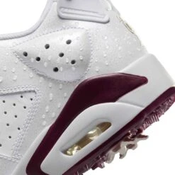 Nike Jordan Retro 6 G Golf Shoes White/Bordeaux -Callaway Golf Shop nike jordan retro 6 g golf shoes white bordeaux detail2 itempicture