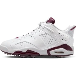 Nike Jordan Retro 6 G Golf Shoes White/Bordeaux -Callaway Golf Shop nike jordan retro 6 g golf shoes white bordeaux profile itempicture