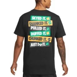 Nike Verbiage Golf Tee -Callaway Golf Shop nike verbiage golf tee black back itempicture