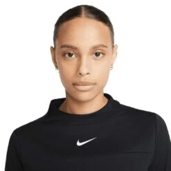 Nike Women's Dri-FIT UV Advantage Mock-Neck Top -Callaway Golf Shop nike womens dri fit uv advantage mock neck top black detail itempicture