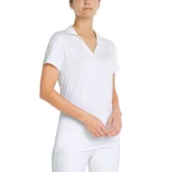 Puma Women's CLOUDSPUN Coast Polo -Callaway Golf Shop puma 2022 womens cloudspun coast polo white model itempicture