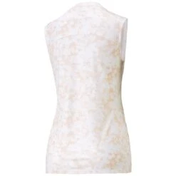 Puma Women's MATTR Stillwater Sleeveless Polo -Callaway Golf Shop puma 2023 womens mattr stillwater sleeveless polo rose dust back itempicture