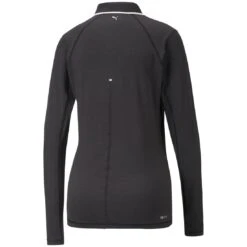 Puma Women's YOU-V Long Sleeve Polo -Callaway Golf Shop puma 2023 womens you v long sleeve polo black back itempicture