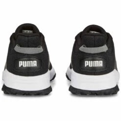 Puma Fusion Grip Golf Shoes Black/Silver/Quiet Shade -Callaway Golf Shop puma fusion grip golf shoes black silver quiet shade 377527 02 heel itempicture