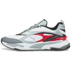 Puma GS-Fast Golf Shoes White/High Rise/High Risk Red