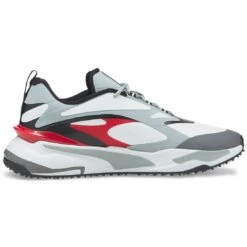 Puma GS-Fast Golf Shoes White/High Rise/High Risk Red -Callaway Golf Shop puma gs fast golf shoes white high rise high risk red 376357 04 profile2 itempicture