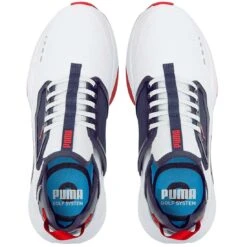 Puma GS.One Golf Shoes White/Navy Blazer/Ski Patrol -Callaway Golf Shop puma gs one golf shoes white navy blazer ski patrol top itempicture