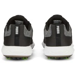 Puma Juniors Ignite PWRCAGE Golf Shoes Black/Metallic Silver 7 Puma Juniors Ignite PWRCAGE Golf Shoes Black/Metallic Silver -Callaway Golf Shop puma juniors ignite pwrcage golf shoes black silver 376784 02 heel itempicture