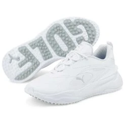 Puma Women's GS-Fast Golf Shoes White/White -Callaway Golf Shop puma womens gs fast golf shoes white white pair itempicture
