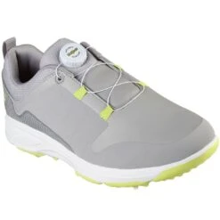 Skechers GO GOLF Torque Twist Golf Shoes Grey/Yellow -Callaway Golf Shop skechers go golf torque twist golf shoes grey lime front itempicture