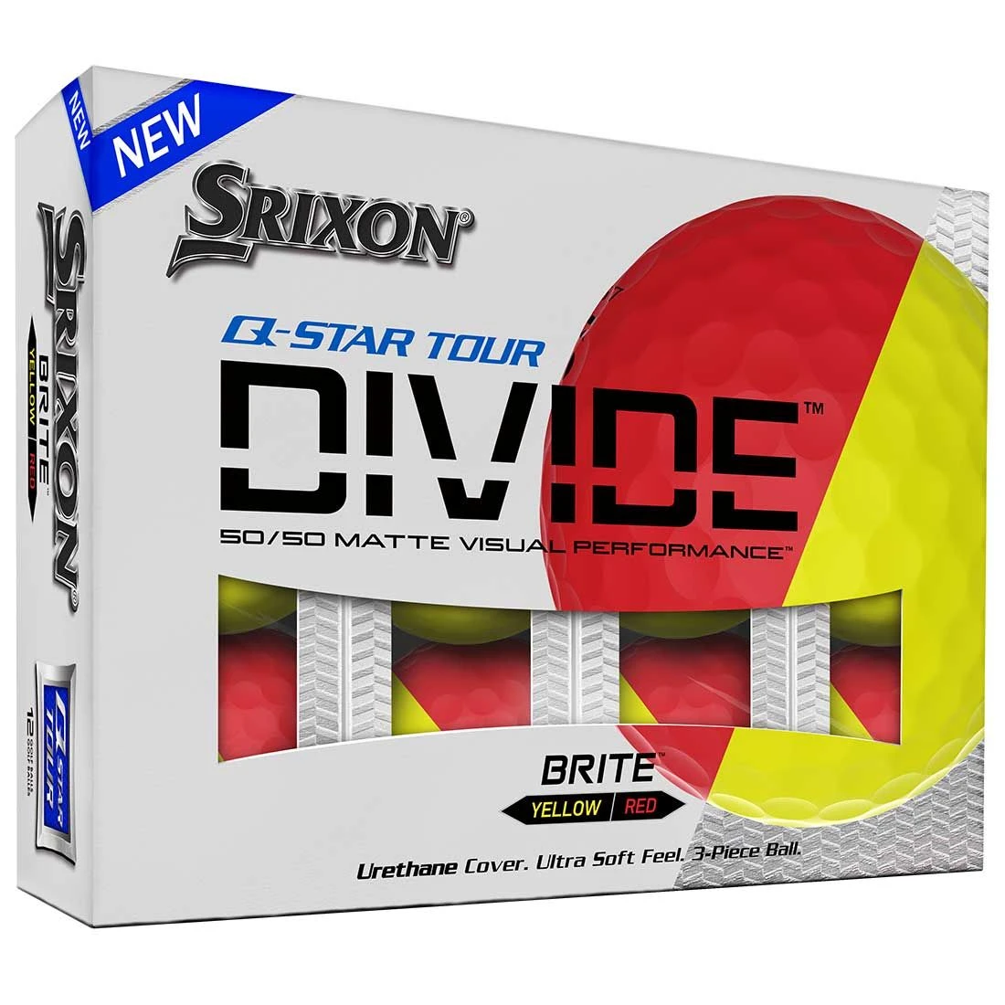 Srixon Q-Star Tour Divide Red Golf Balls 1 Srixon Q-Star Tour Divide Red Golf Balls