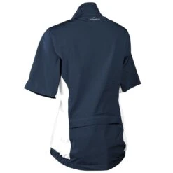 Sun Mountain Women's Monsoon Short Sleeve Rain Jacket -Callaway Golf Shop sun mountain 2023 womens monsoon ss rain jacket navy back itempicture
