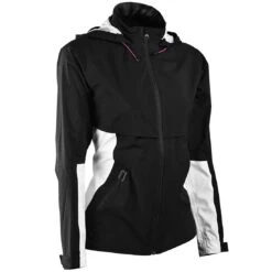 Sun Mountain Women's Stratus Rain Jacket -Callaway Golf Shop sun mountain 2023 womens stratus rain jacket black white itempicture